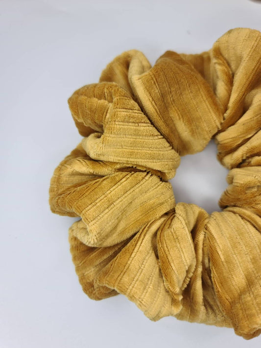 Corduroy Scrunchie - Soft Velvet curry