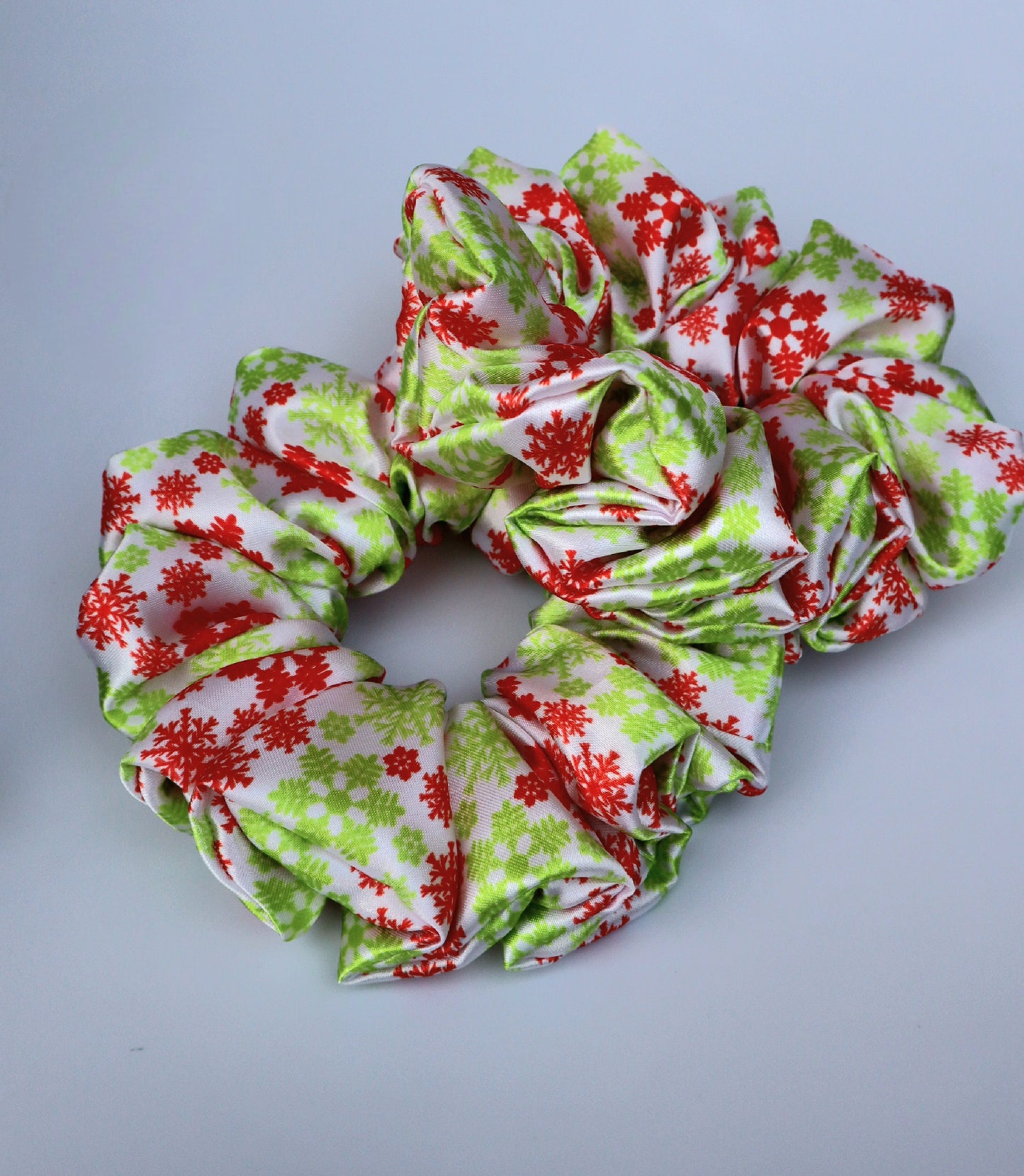 Satin Scrunchie - Christmas green