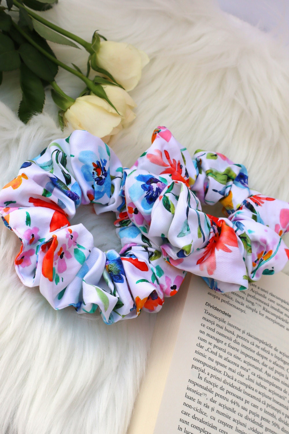 Cotton Scrunchie - Summer Gardens Floral