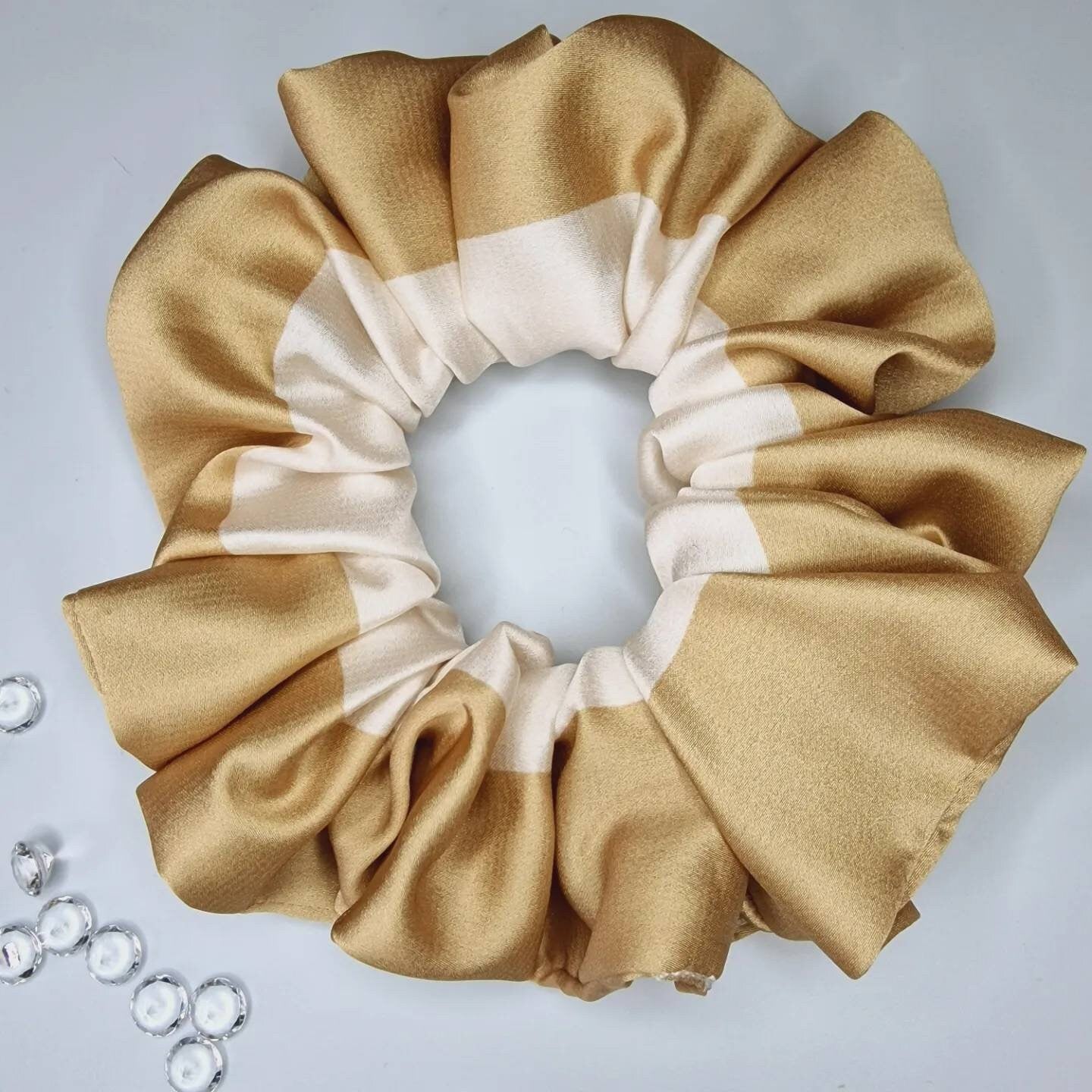 Satin Hair Scrunchie – Nude Cream