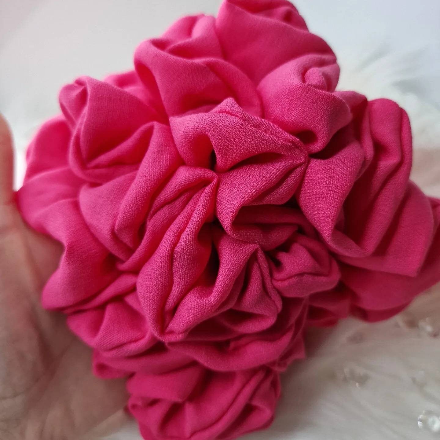 Hair Scrunchie - Wild Watermelon pink