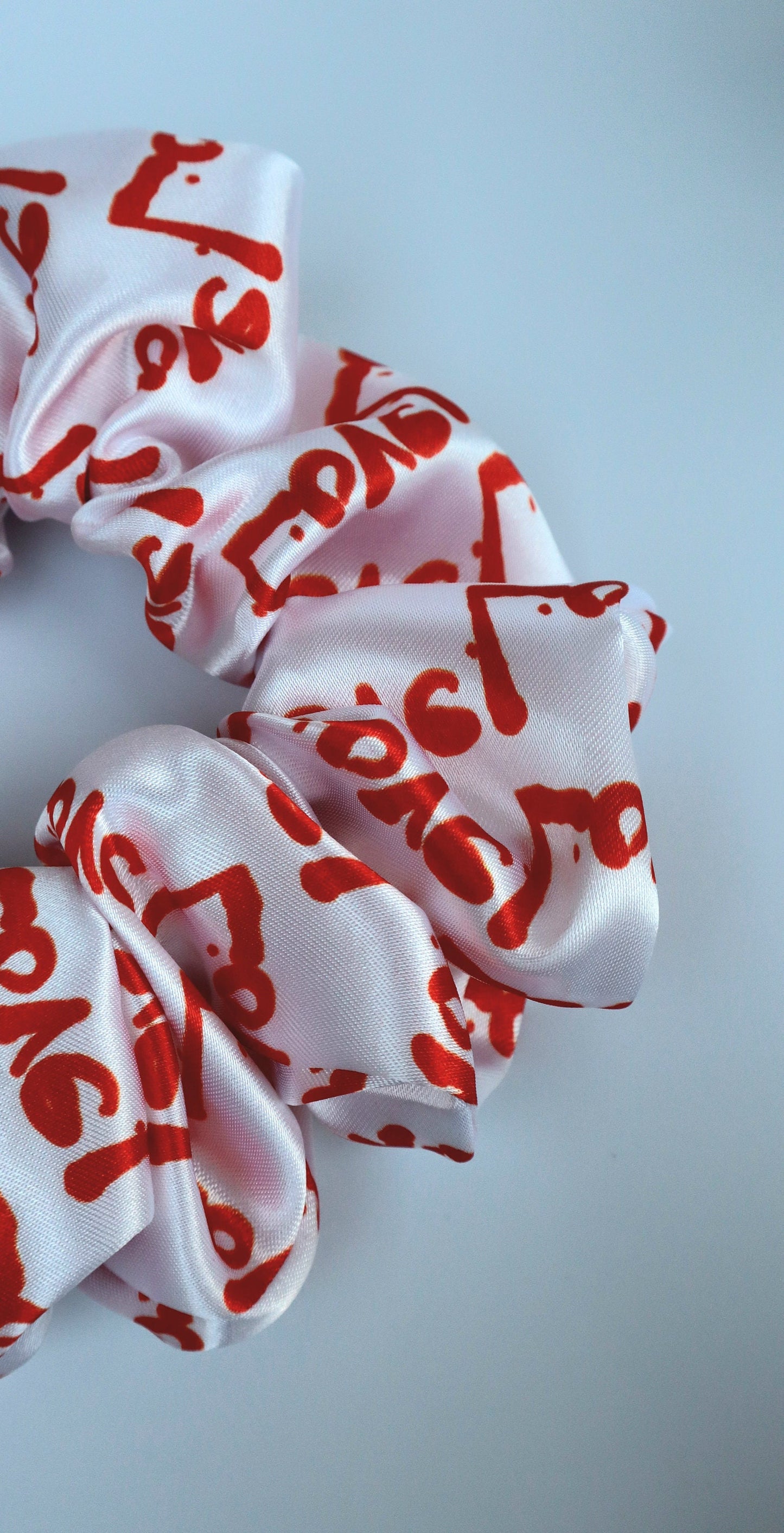 Satin Scrunchie - Love Hearts