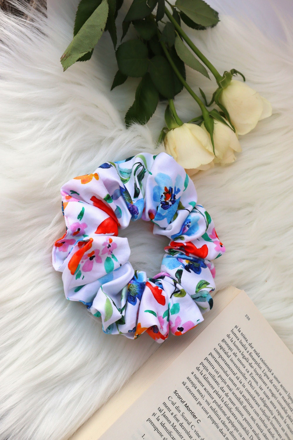 Cotton Scrunchie - Summer Gardens Floral
