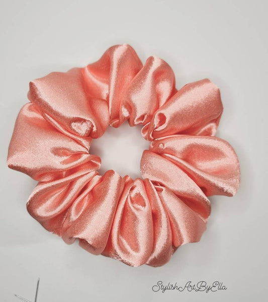 Satin scrunchie - Coral