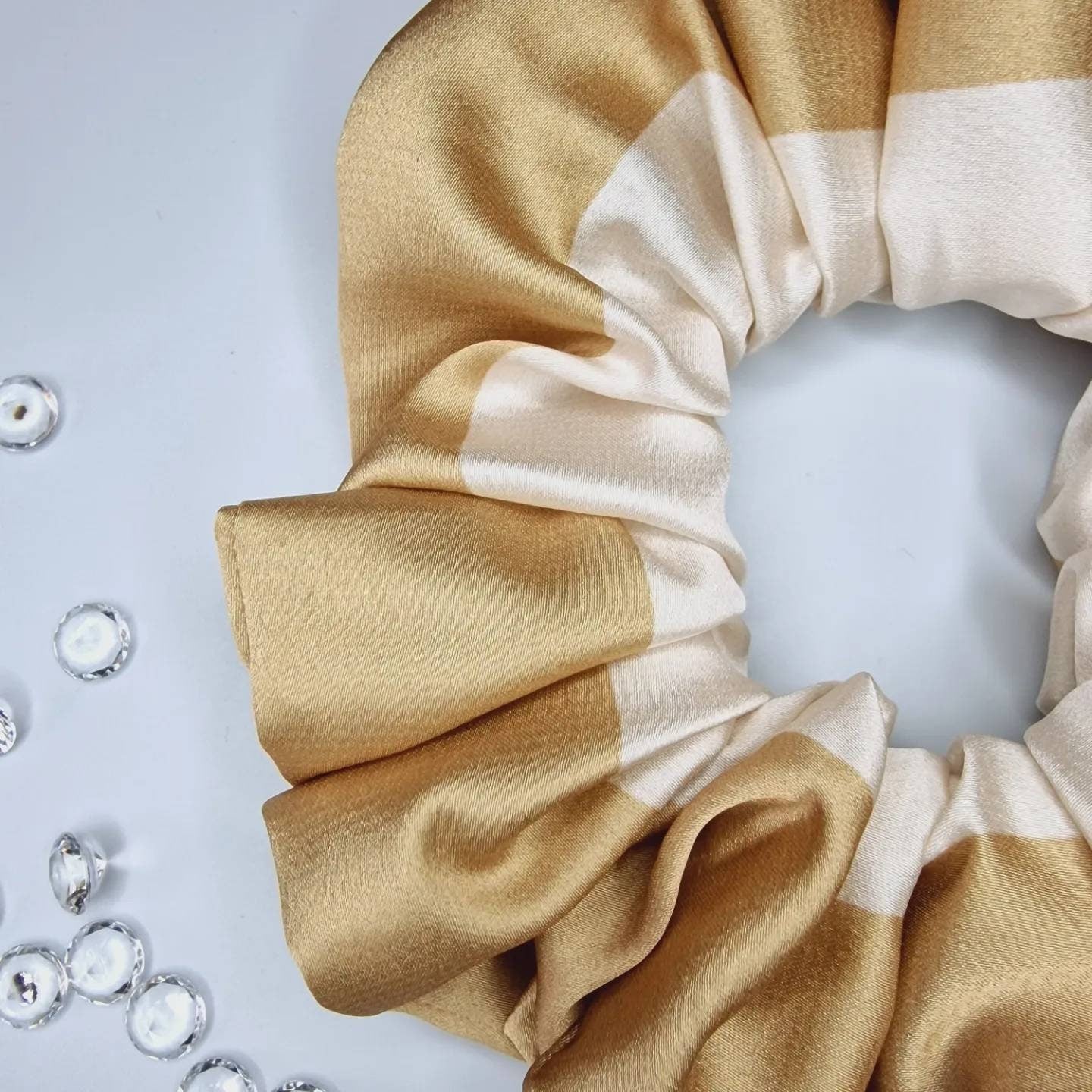Satin Hair Scrunchie – Nude Cream