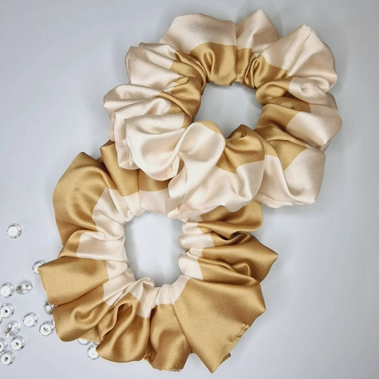 Satin Hair Scrunchie – Nude Cream
