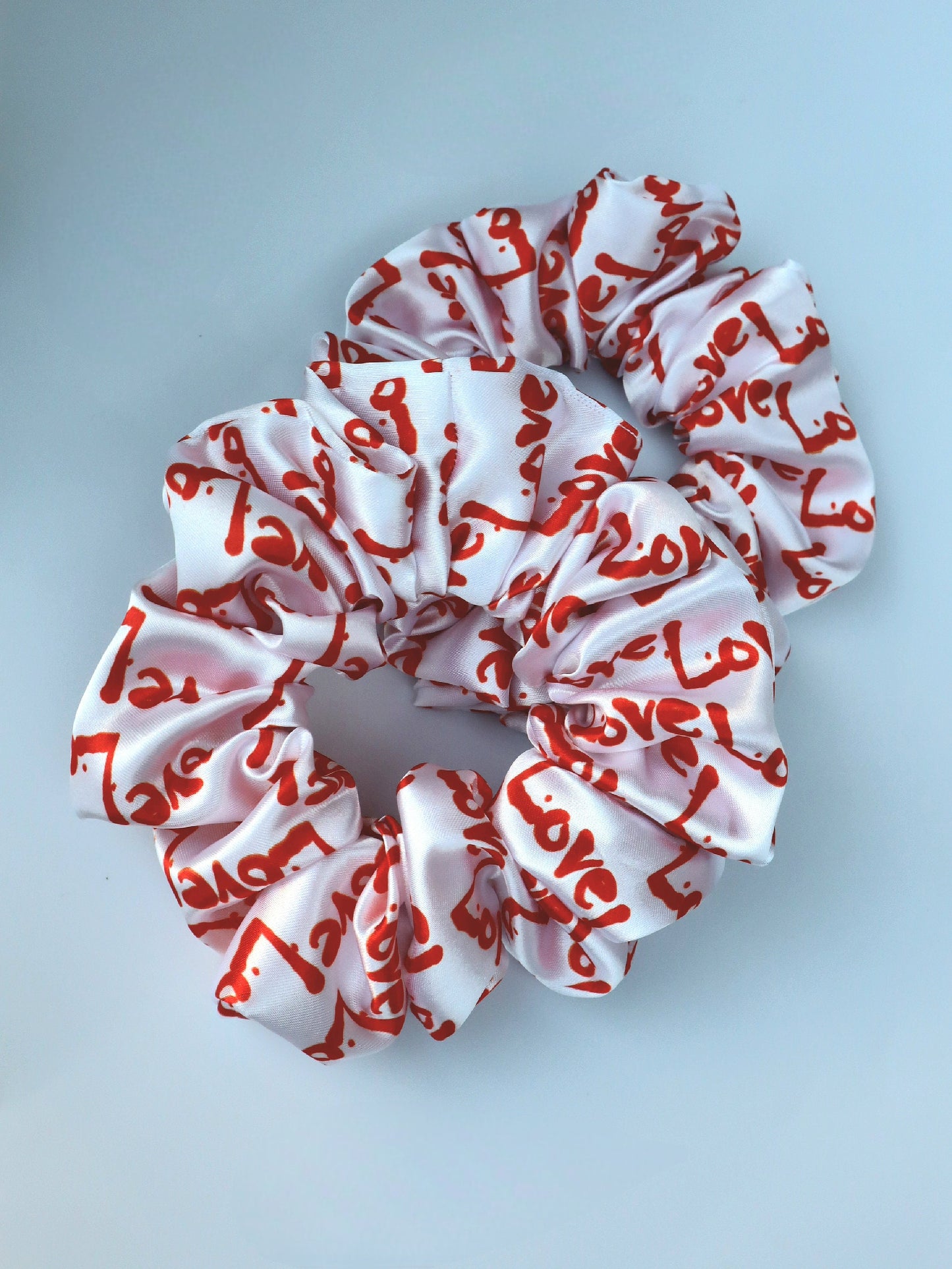 Satin Scrunchie - Love Hearts