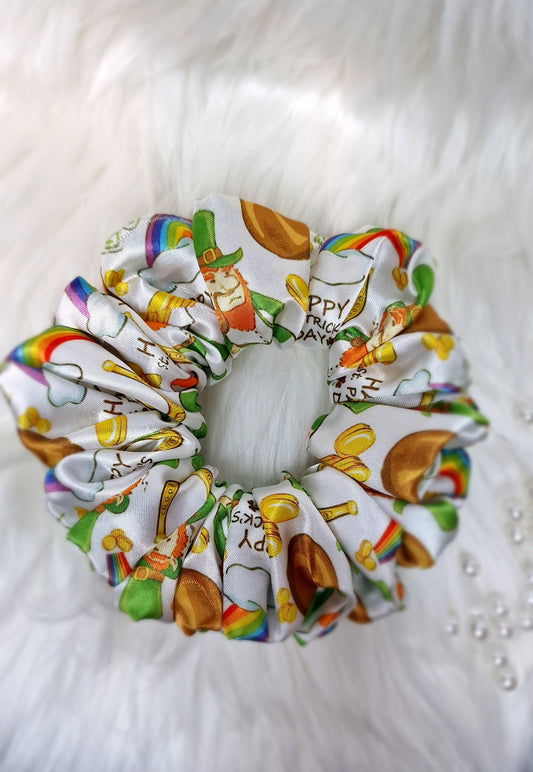 Satin Scrunchie St. Patrick’s Day Clover