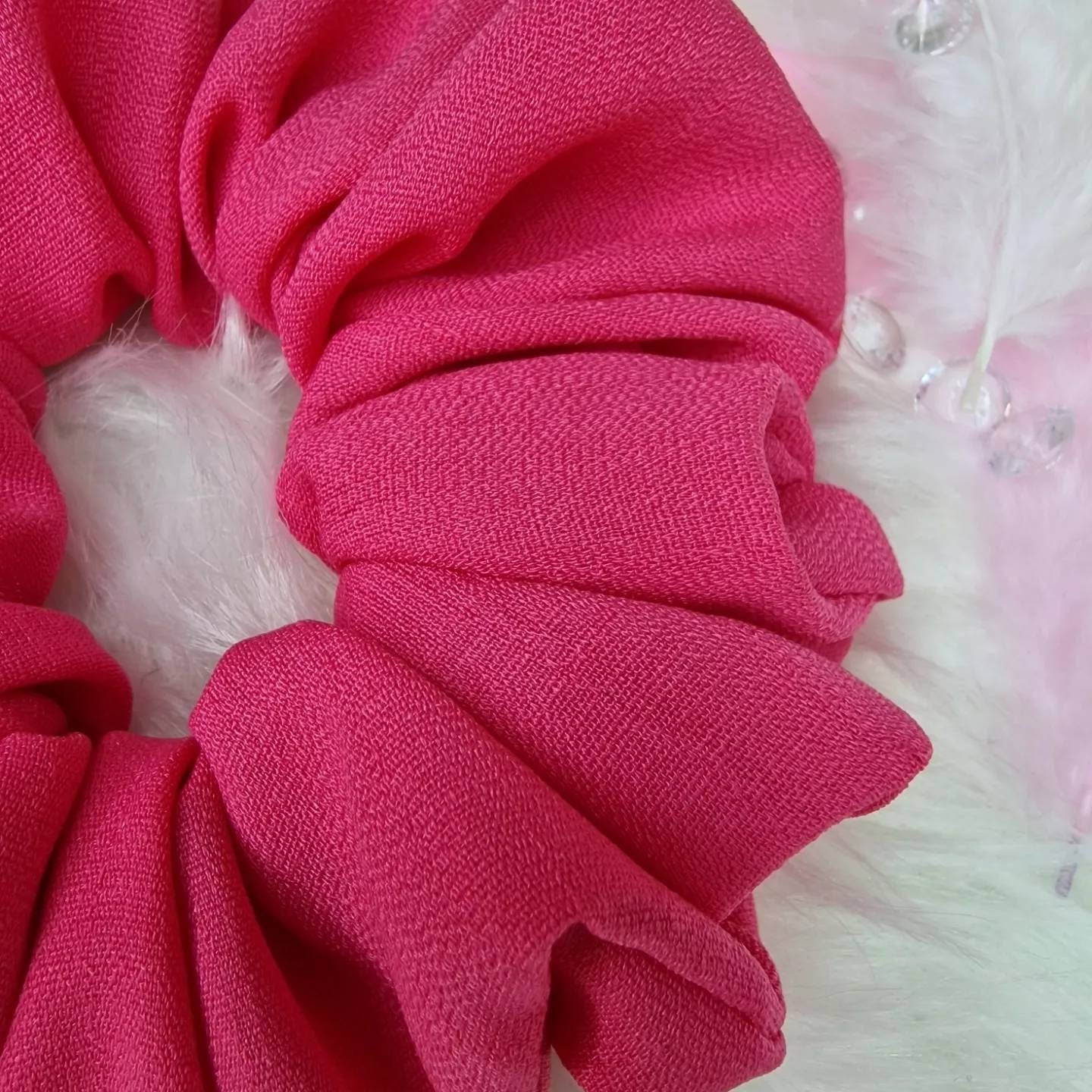 Hair Scrunchie - Wild Watermelon pink