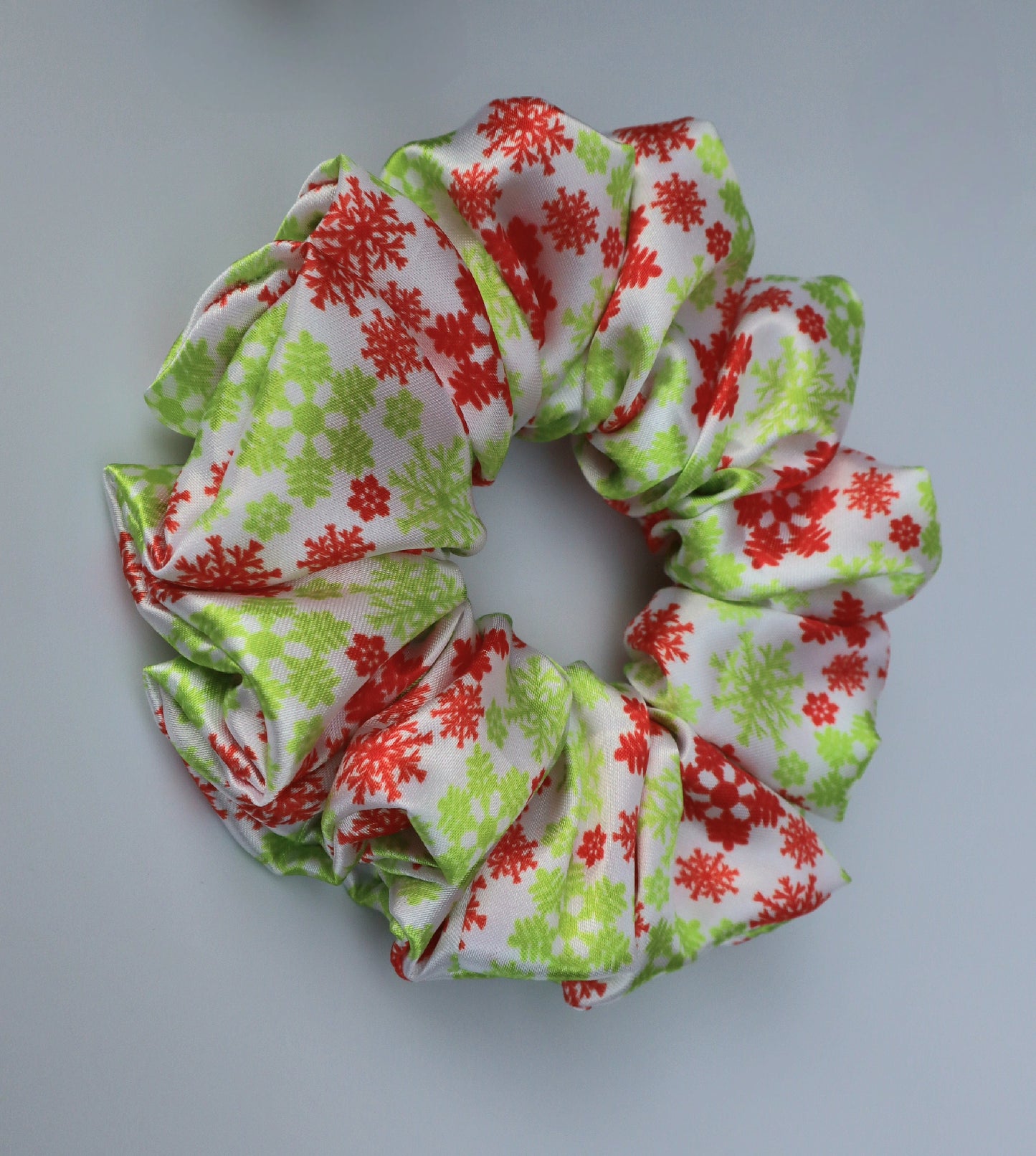 Satin Scrunchie - Christmas green