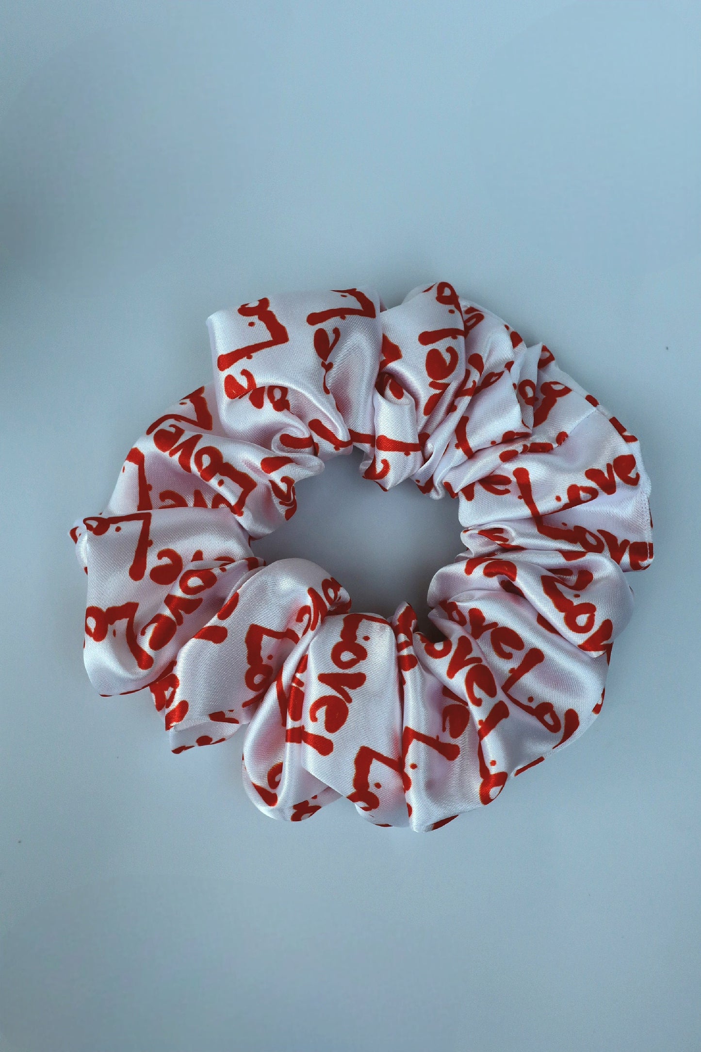 Satin Scrunchie - Love Hearts